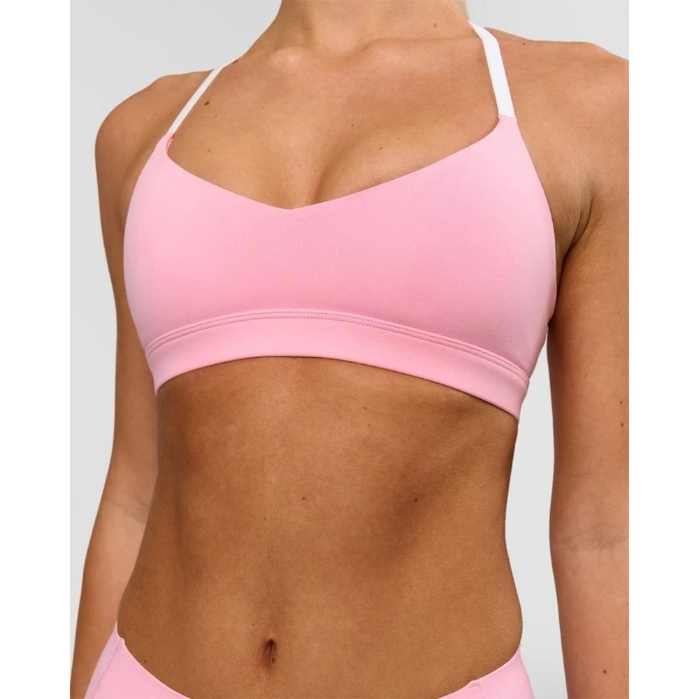 LSKD Infinity Sports Bra Pink Rose Low Support V-Neck Womens Medium NEW NWT - Picture 10 of 16